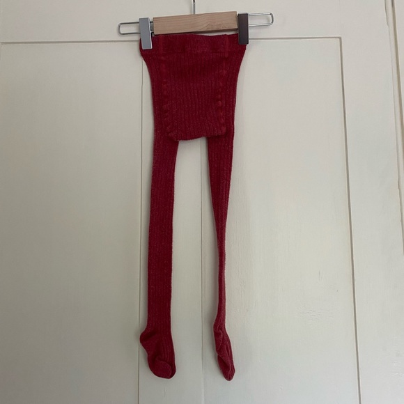 H&M Muslin Floral Dress & Red Leggings - Picture 7 of 8